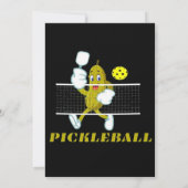 Funny Pickle Playing Pickleball Save The Date (Rückseite)