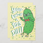 Funny Pickle Pun You’re Kind Of A Big Dill Cartoon Dankeskarte (Vorne/Hinten)