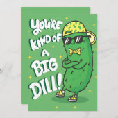 Funny Pickle Pun You're Kind of a Big Dill Dankeskarte (Vorne/Hinten)