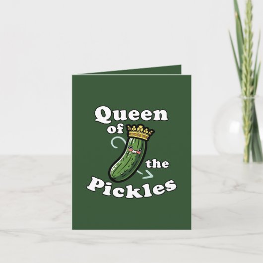 Funny pickle Queen customizable Karte (Vorderseite)