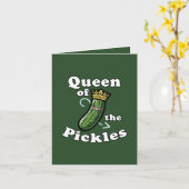 Funny pickle Queen customizable Karte (Gelbe Blume)
