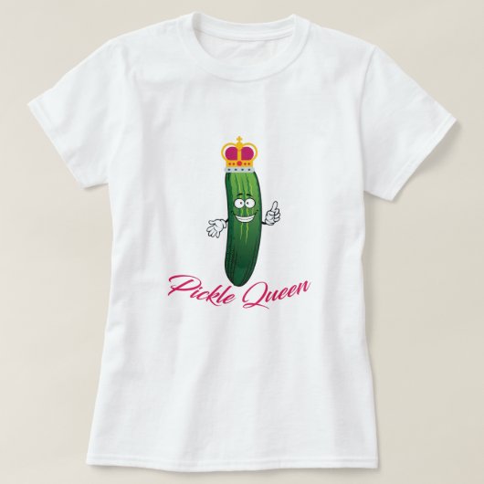 Funny Pickle Queen Dill mit It Funny Spaß Distre T-Shirt (Design vorne)
