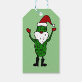 Funny Pickle Santa Claus Gift Tags Geschenkanhänger (Rückseite)