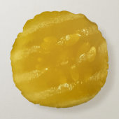 Funny Pickle Slice Rundes Kissen (Vorderseite)