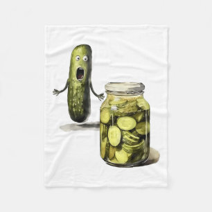 Funny Pickle Überraschung eine Gurke und ein Glas Fleecedecke