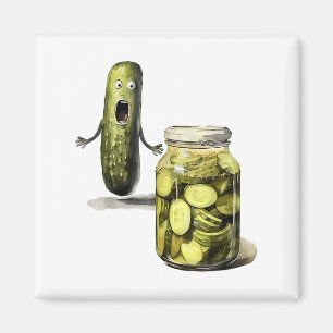 Funny Pickle Überraschung eine Gurke und ein Glas  Magnet