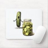 Funny Pickle Überraschung eine Gurke und ein Glas  Mousepad (Mit Mouse)
