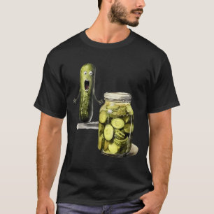 Funny Pickle Überraschung eine Gurke und ein Glas  T-Shirt