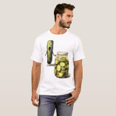 Funny Pickle Überraschung eine Gurke und ein Glas T-Shirt (Vorne ganz)