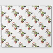 Funny Pickle Weihnachtsmann Weihnachten Cartoon Ur Geschenkpapier (Flach)