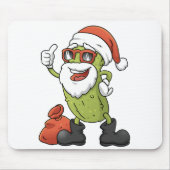 Funny Pickle Weihnachtsmann Weihnachten Cartoon Ur Mousepad (Vorne)