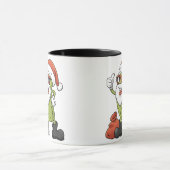 Funny Pickle Weihnachtsmann Weihnachten Cartoon Ur Tasse (Zentrum)