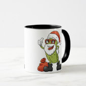 Funny Pickle Weihnachtsmann Weihnachten Cartoon Ur Tasse (VorderseiteRechts)