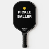 Funny Picklealler Benutzerdefinierter Textname Pickleball Schläger (Vorderseite)