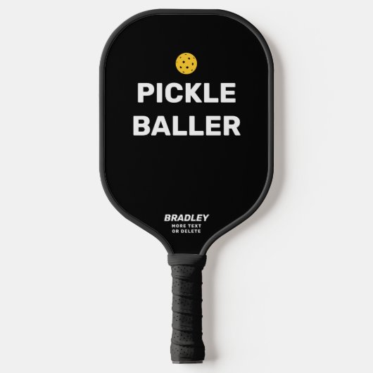 Funny Picklealler Benutzerdefinierter Textname Pickleball Schläger (Vorderseite)