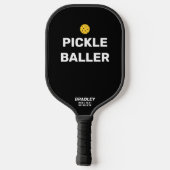 Funny Picklealler Benutzerdefinierter Textname Pickleball Schläger (Rückseite)