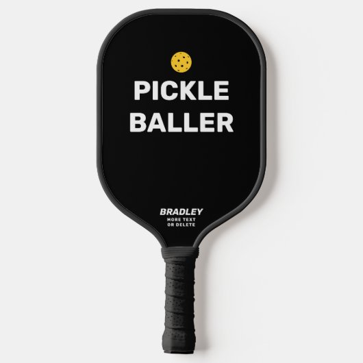 Funny Picklealler Benutzerdefinierter Textname Pickleball Schläger (Rückseite)