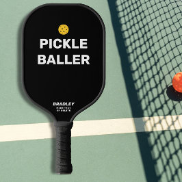 Funny Picklealler Benutzerdefinierter Textname Pickleball Schläger