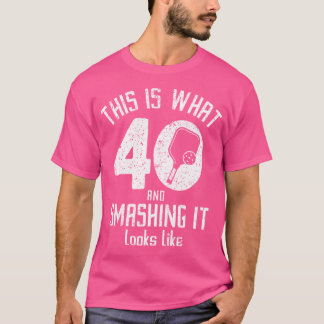 Funny Pickleball 40. Geburtstag 40 Jahre alte Lieb T-Shirt