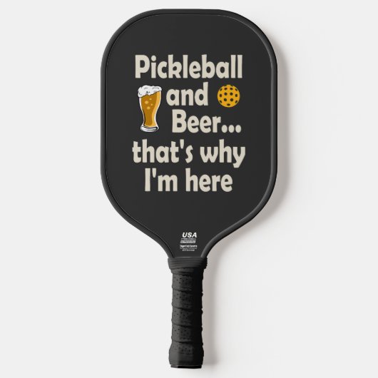 Funny Pickleball and Bier Das ist der Grund, warum Pickleball Schläger (Rückseite)