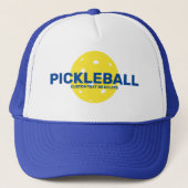 Funny Pickleball Benutzerdefinierter Text, Name Cl Truckerkappe (Vorderseite)
