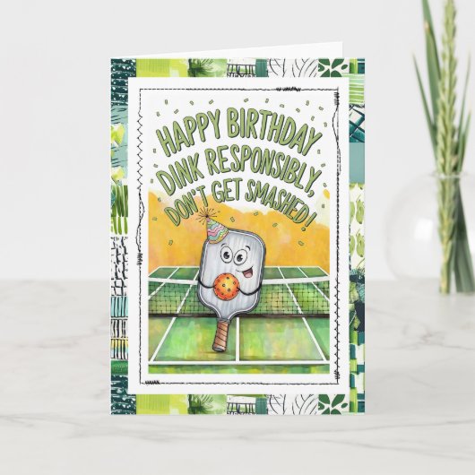 Funny Pickleball Birthday Card Karte (Vorderseite)