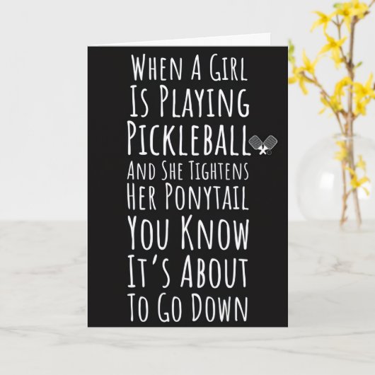 Funny Pickleball Cards für ihre Girls Karte (Gelbe Blume)