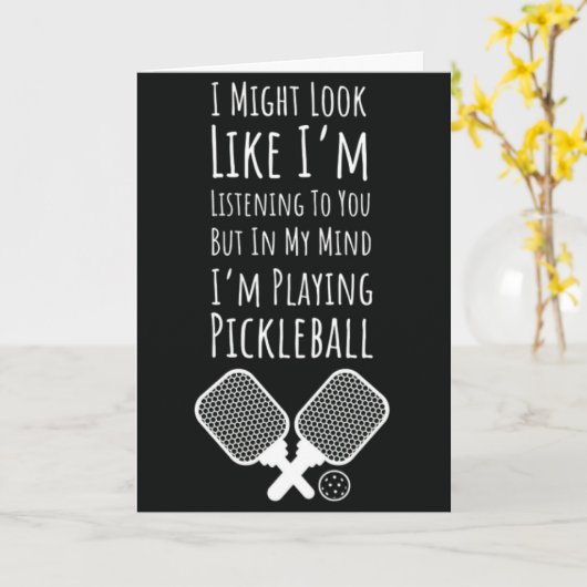 Funny Pickleball Cards Spaß für Pickleballer Karte (Gelbe Blume)
