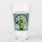 Funny Pickleball Champ Glass Tumbler (Rückseite)