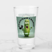 Funny Pickleball Champ Glass Tumbler (Vorderseite)