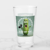 Funny Pickleball Champ Glass Tumbler (Rückseite)