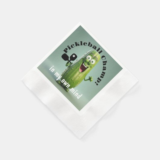 Funny Pickleball Champ Paper Napkin Serviette (Ecke)