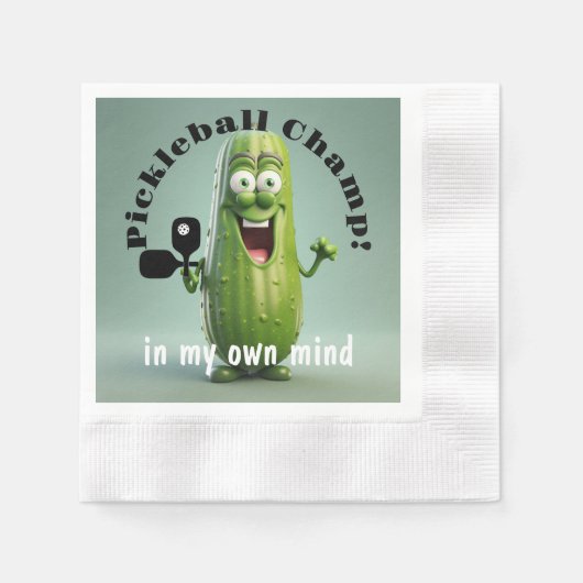 Funny Pickleball Champ Paper Napkin Serviette (Vorderseite)