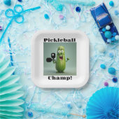 Funny Pickleball Champ Papierplatte Pappteller (Party)