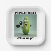 Funny Pickleball Champ Papierplatte Pappteller (Vorderseite)