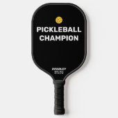 Funny Pickleball Champion Benutzerdefinierter Text Schläger (Vorderseite)
