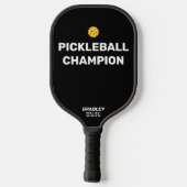 Funny Pickleball Champion Benutzerdefinierter Text Schläger (Rückseite)