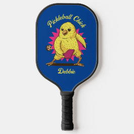 Funny Pickleball Chick Custom mit Name Pickleball Schläger