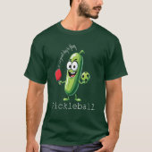 Funny Pickleball Cucumber Graphic T-Shirt (Vorderseite)