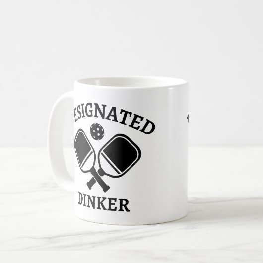 Funny Pickleball Designated Dinker Kaffeetasse (Vorderseite Links)