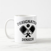 Funny Pickleball Designated Dinker Kaffeetasse (Links)