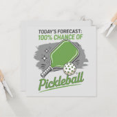 Funny Pickleball, die heutige Prognose 100% Chance Karte (Vorderseite/Rückseite Beispiel)