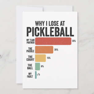 Funny Pickleball Dink Sport Warum ich Pickleball v Einladung