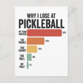 Funny Pickleball Dink Sport Warum ich Pickleball v Postkarte (Vorderseite)