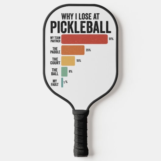 Funny Pickleball Dink Sport Warum ich Pickleball v Schläger (Vorderseite)