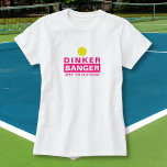 Funny Pickleball Dinker oder Banger Behielt Em Gue T-Shirt<br><div class="desc">Funny pickleball Shirt,  dass Dinker Banger,  Behalt 'Em Guessing. Ein Geschenk für den Pickleball-Enthusiast - ideal für Turniere -,  denn es behalte Ihren Gegnern zu erraten.</div>