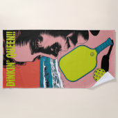 Funny Pickleball Dinkin' Queen!! Strandtuch (Vorderseite)