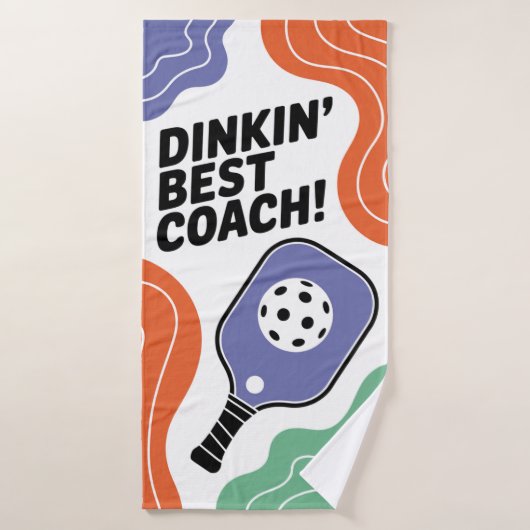 Funny Pickleball Dinkin's Best Coach Sports Badehandtuch (Badehandtuch)