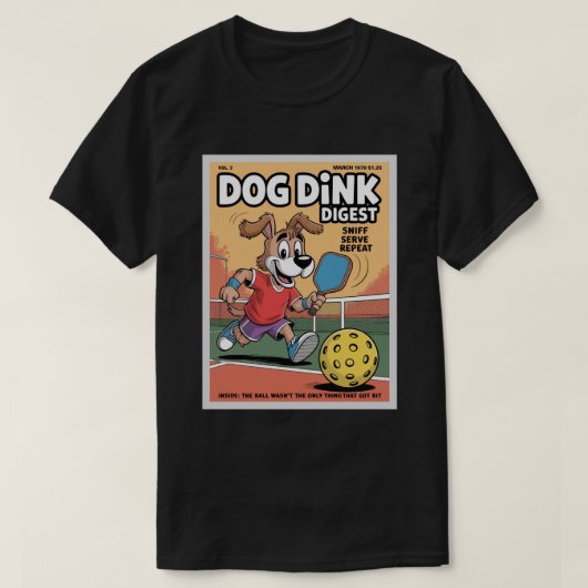 Funny Pickleball Dog Dink Digest Poster T-Shirt (Design vorne)