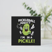 Funny-Pickleball Einladung (Stehend Vorderseite)